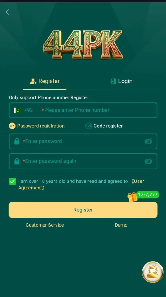 44PK Login