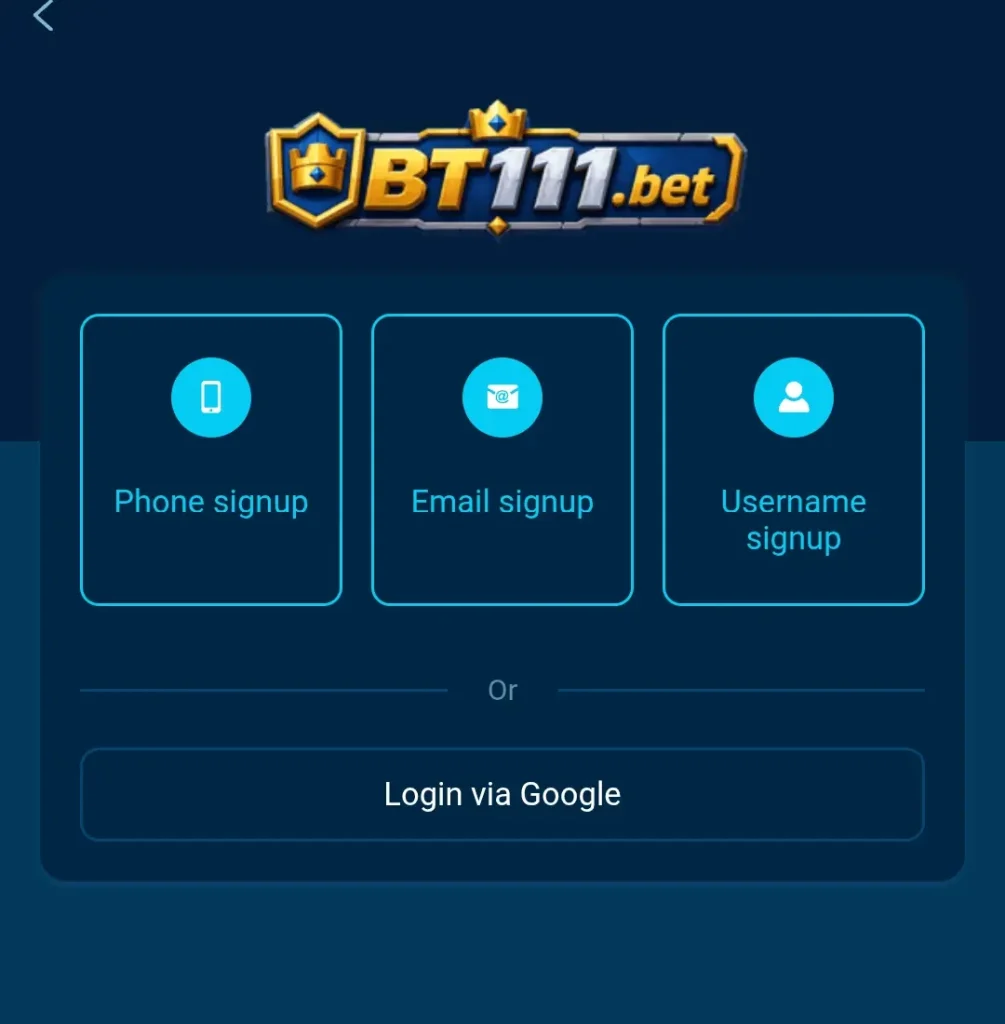 BT111 apk game Login