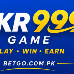 PKR999 Game mobile app interface with game categories, registration screen, bonuses, and BETGO.COM.PK branding.
